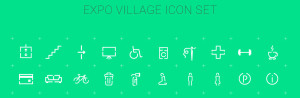Segnaletica Expo Village - Custom Stencil Icons